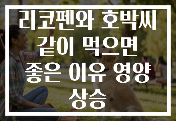 리코펜와 호박씨 같이 먹으면 좋은 이유 영양 상승