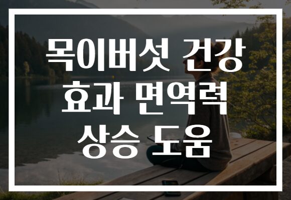 목이버섯 건강 효과 면역력 상승 도움