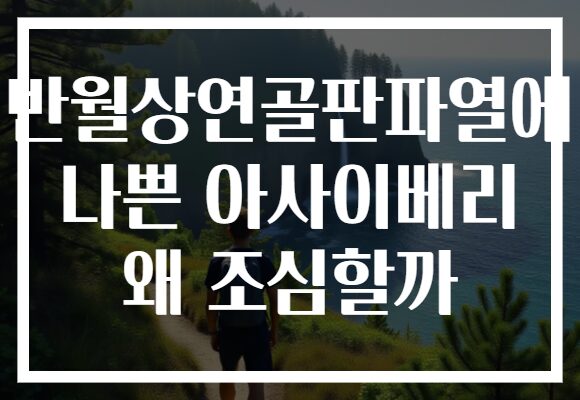 반월상연골판파열에 나쁜 아사이베리 왜 조심할까