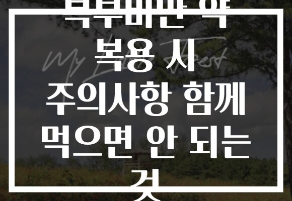 복부비만 약 복용 시 주의사항 함께 먹으면 안 되는 것