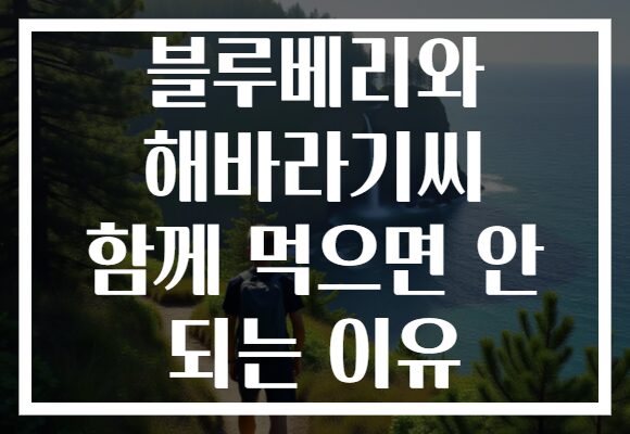 블루베리와 해바라기씨 함께 먹으면 안 되는 이유