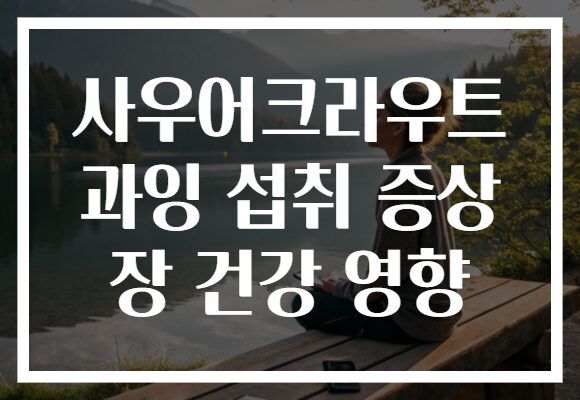 사우어크라우트 과잉 섭취 증상 장 건강 영향