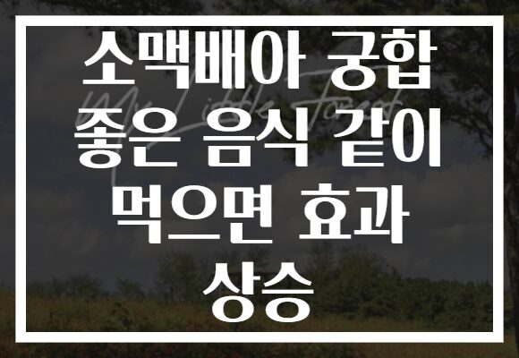 소맥배아 궁합 좋은 음식 같이 먹으면 효과 상승