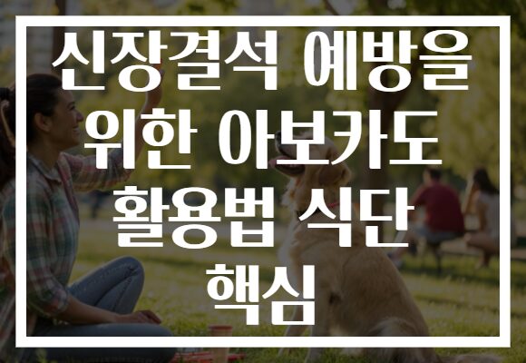 신장결석 예방을 위한 아보카도 활용법 식단 핵심