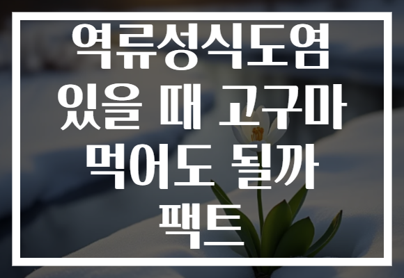 역류성식도염 있을 때 고구마 먹어도 될까 팩트