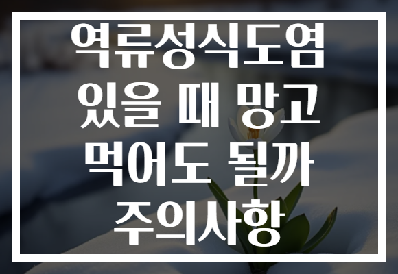 역류성식도염 있을 때 망고 먹어도 될까 주의사항