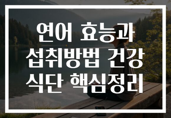 연어 효능과 섭취방법 건강 식단 핵심정리