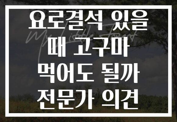 요로결석 있을 때 고구마 먹어도 될까 전문가 의견
