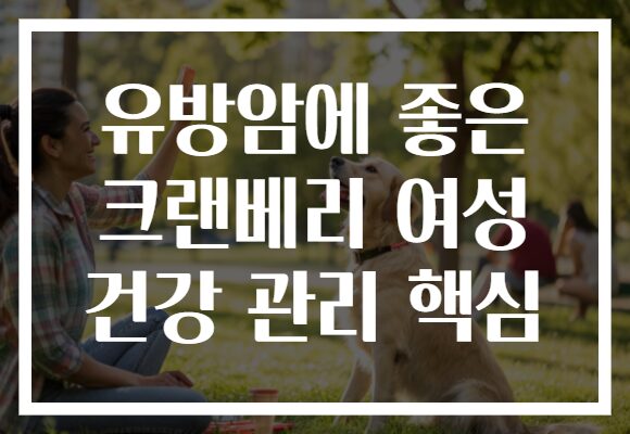 유방암에 좋은 크랜베리 여성 건강 관리 핵심