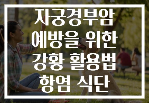 자궁경부암 예방을 위한 강황 활용법 항염 식단