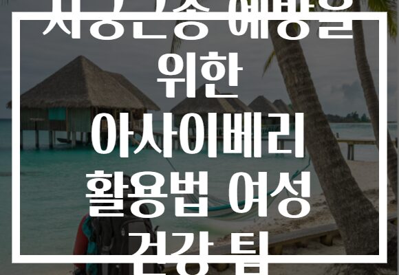 자궁근종 예방을 위한 아사이베리 활용법 여성 건강 팁