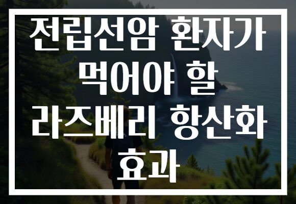 전립선암 환자가 먹어야 할 라즈베리 항산화 효과