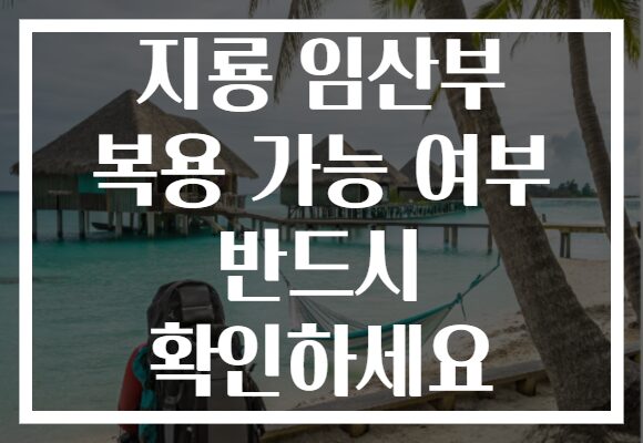 지룡 임산부 복용 가능 여부 반드시 확인하세요