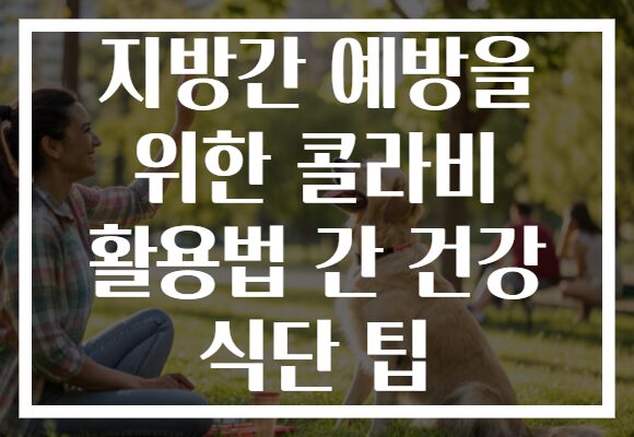 지방간 예방을 위한 콜라비 활용법 간 건강 식단 팁