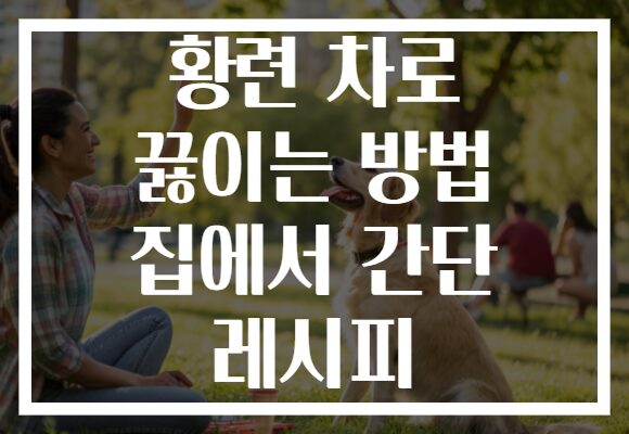 황련 차로 끓이는 방법 집에서 간단 레시피