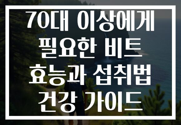 70대 이상에게 필요한 비트 효능과 섭취법 건강 가이드
