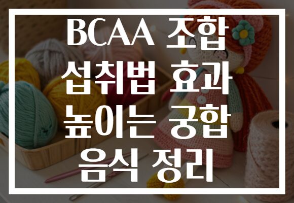BCAA 조합 섭취법 효과 높이는 궁합 음식 정리