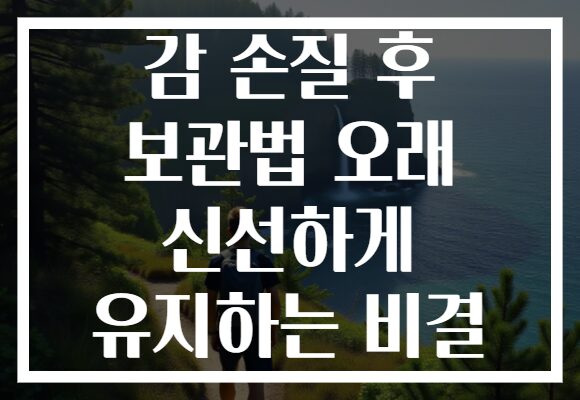 감 손질 후 보관법 오래 신선하게 유지하는 비결
