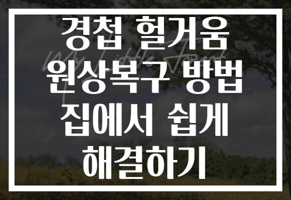 경첩 헐거움 원상복구 방법 집에서 쉽게 해결하기