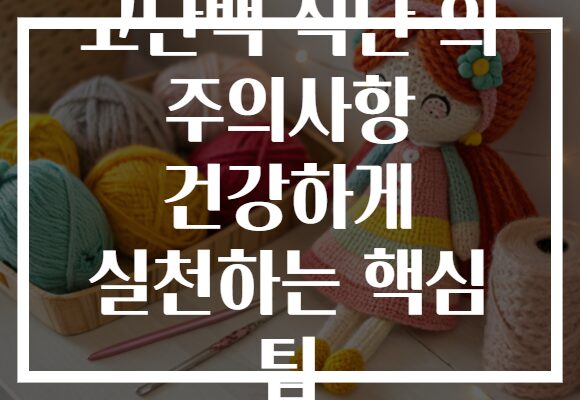 고단백 식단 의 주의사항 건강하게 실천하는 핵심 팁