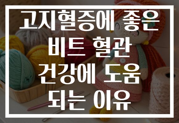 고지혈증에 좋은 비트 혈관 건강에 도움 되는 이유