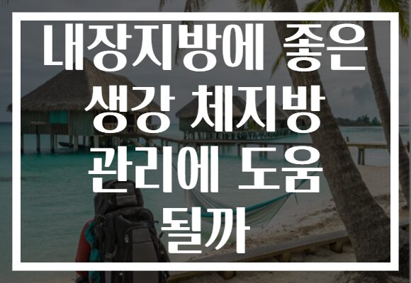 내장지방에 좋은 생강 체지방 관리에 도움 될까
