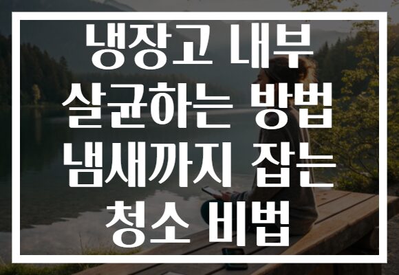 냉장고 내부 살균하는 방법 냄새까지 잡는 청소 비법