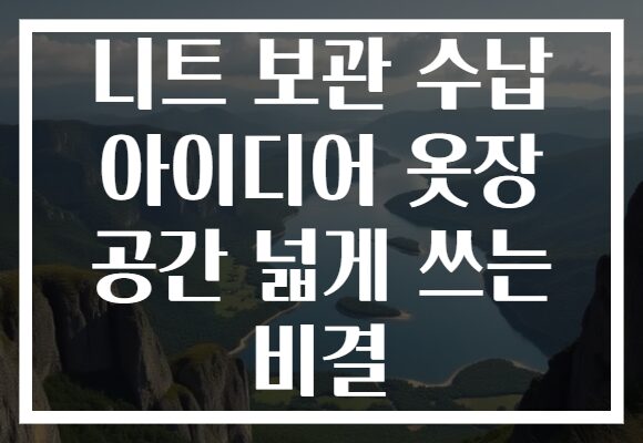 니트 보관 수납 아이디어 옷장 공간 넓게 쓰는 비결