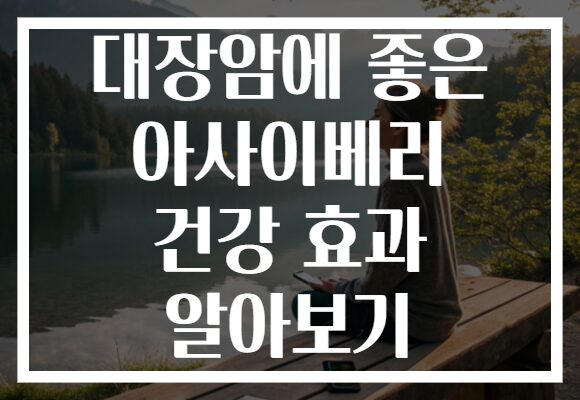 대장암에 좋은 아사이베리 건강 효과 알아보기