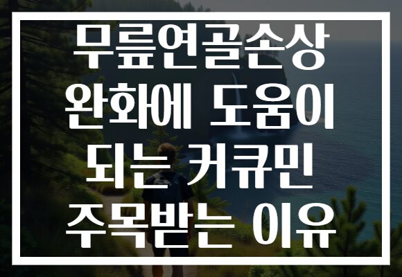 무릎연골손상 완화에 도움이 되는 커큐민 주목받는 이유