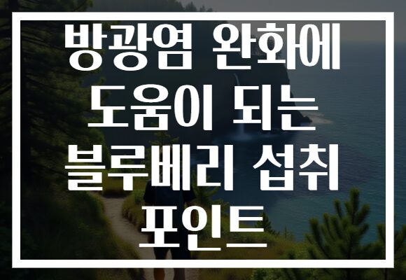 방광염 완화에 도움이 되는 블루베리 섭취 포인트