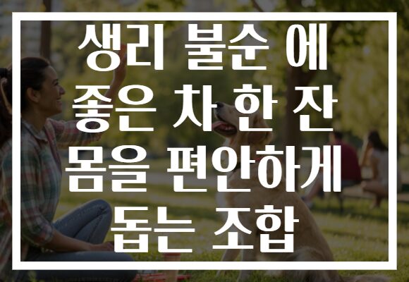 생리 불순 에 좋은 차 한 잔 몸을 편안하게 돕는 조합