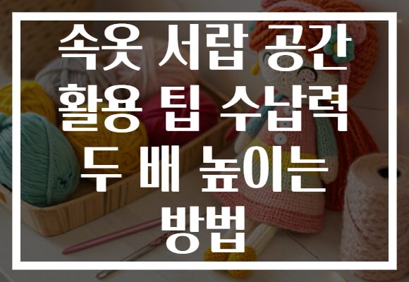속옷 서랍 공간 활용 팁 수납력 두 배 높이는 방법