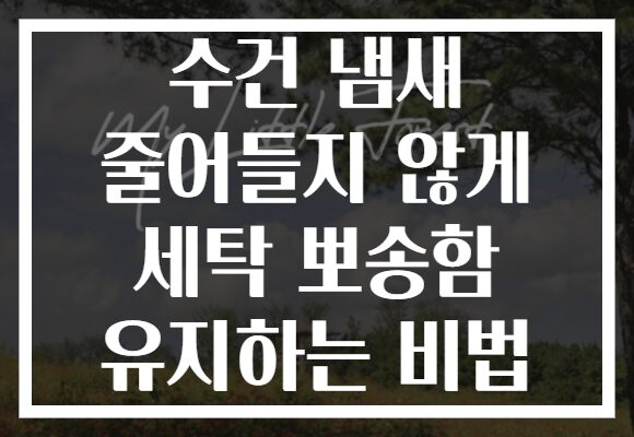 수건 냄새 줄어들지 않게 세탁 뽀송함 유지하는 비법