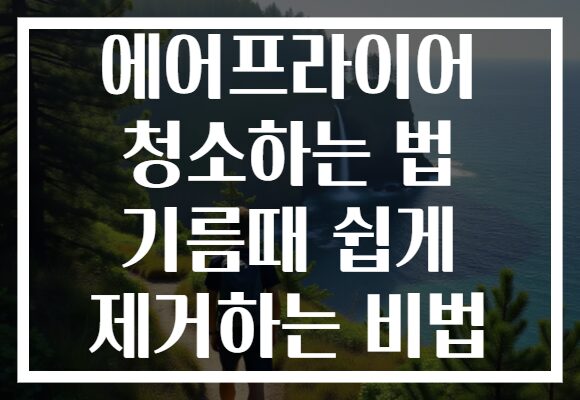 에어프라이어 청소하는 법 기름때 쉽게 제거하는 비법