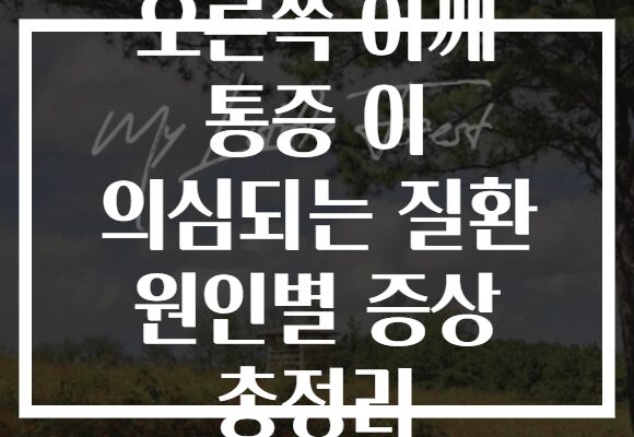 오른쪽 어깨 통증 이 의심되는 질환 원인별 증상 총정리