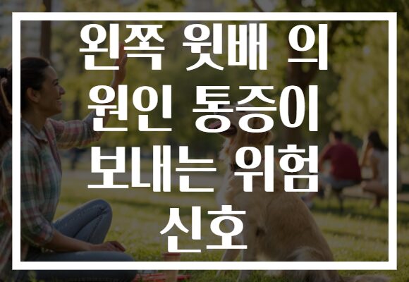 왼쪽 윗배 의 원인 통증이 보내는 위험 신호