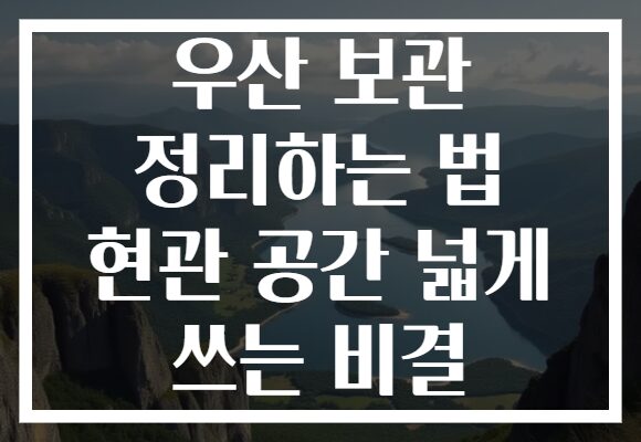 우산 보관 정리하는 법 현관 공간 넓게 쓰는 비결