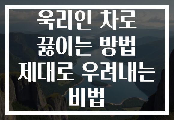 욱리인 차로 끓이는 방법 제대로 우려내는 비법