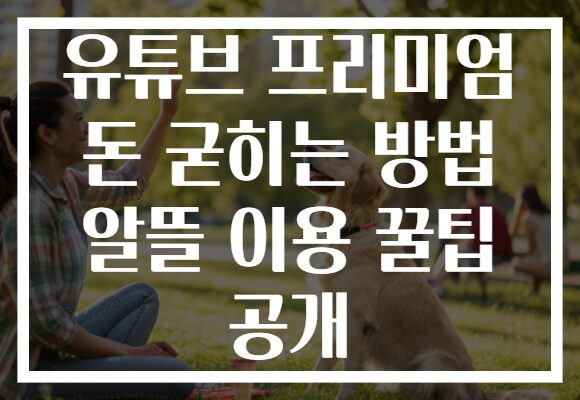 유튜브 프리미엄 돈 굳히는 방법 알뜰 이용 꿀팁 공개