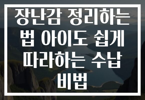 장난감 정리하는 법 아이도 쉽게 따라하는 수납 비법