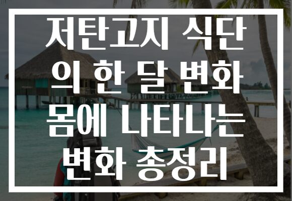 저탄고지 식단 의 한 달 변화 몸에 나타나는 변화 총정리