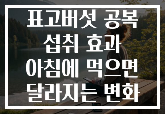 표고버섯 공복 섭취 효과 아침에 먹으면 달라지는 변화