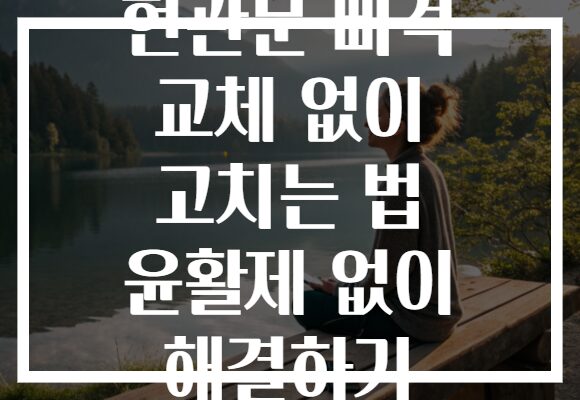 현관문 삐걱 교체 없이 고치는 법 윤활제 없이 해결하기