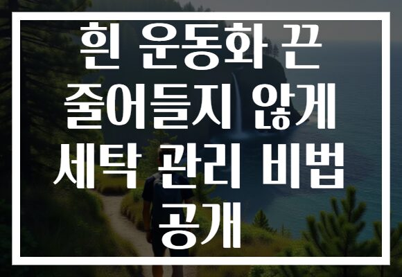 흰 운동화 끈 줄어들지 않게 세탁 관리 비법 공개