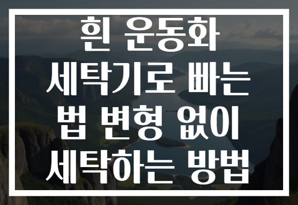 흰 운동화 세탁기로 빠는 법 변형 없이 세탁하는 방법