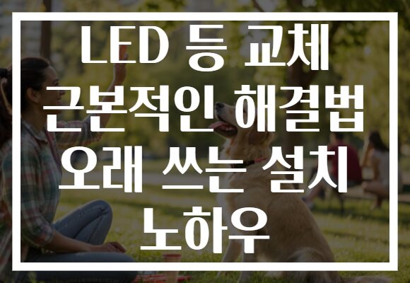 LED 등 교체 근본적인 해결법 오래 쓰는 설치 노하우