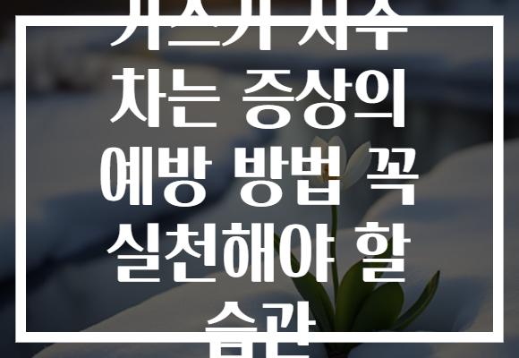 가스가 자주 차는 증상의 예방 방법 꼭 실천해야 할 습관