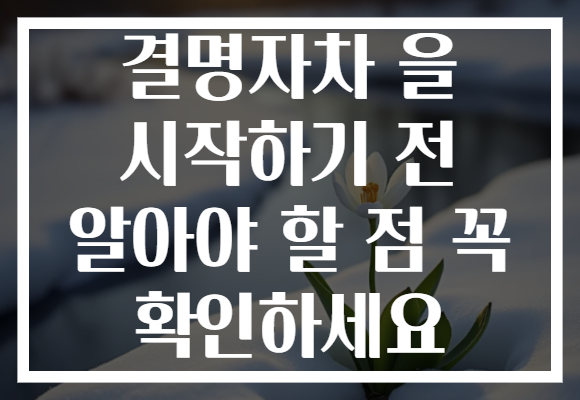 결명자차 을 시작하기 전 알아야 할 점 꼭 확인하세요