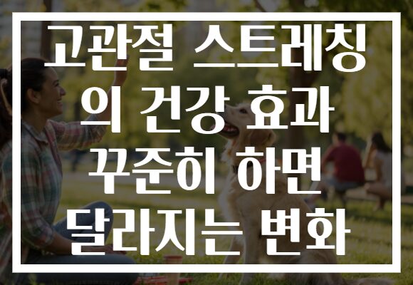 고관절 스트레칭 의 건강 효과 꾸준히 하면 달라지는 변화